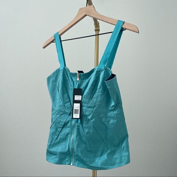 Marc by Marc Jacobs Zip Misty Pool Crop Top Size 2 NWT - Picture 1 of 6